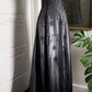 Schwarz/Burgunderrot Vintage-Mode Exquisite Perlenbesatz Elegantes rückenfreies langes Satin-Tüll-Abschlussballkleid Abendkleid Partykleid nv3649