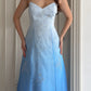 NiceVestidos-Blau und weiß exquisite floral mode gradienten tube top lange bodenlange ballkleid abschluss kleid nv5523