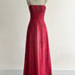Robe de soirée longue en tulle, élégante et élégante, avec broderies et perles, bretelles spaghetti, rouge, nv3980