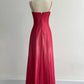 Robe de soirée longue en tulle, élégante et élégante, avec broderies et perles, bretelles spaghetti, rouge, nv3980