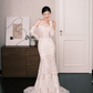 Lace Mermaid Wedding Dress Sweetheart Strapless Bridal Gown  NV7265