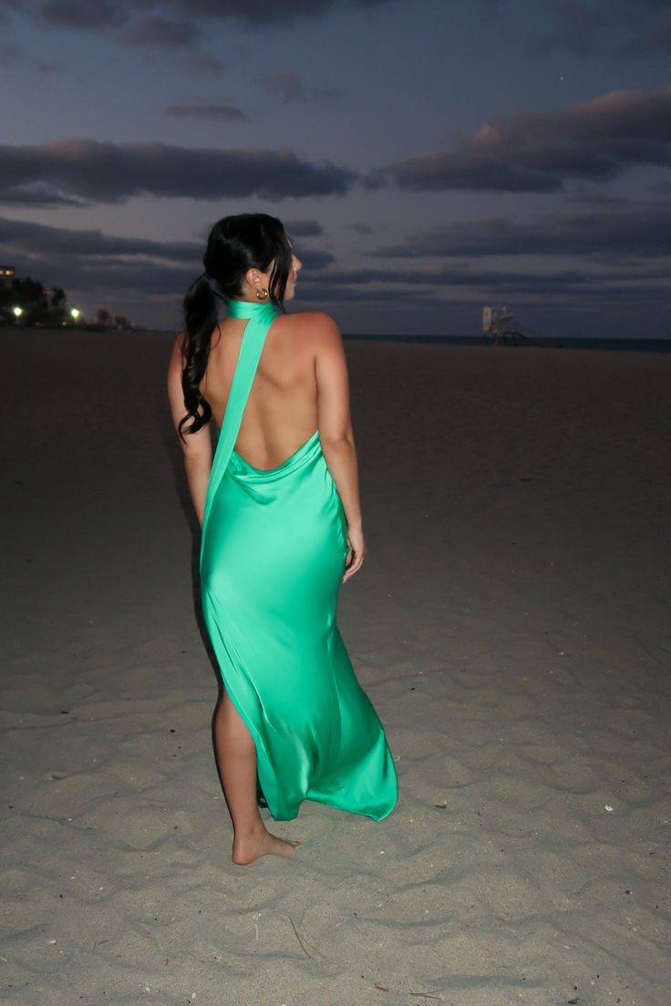 Robe de soirée longue en satin, verte, simple, élégante et à la mode, robe de bal, robe de soirée, robe de soirée, robe d'invité de mariage, nv3938