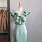 Robe de soirée longue en satin, simple et élégante, verte, à la mode, robe de mariée, robe de demoiselle d'honneur, robe de bal, nv3890