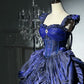 Robe de soirée longue en satin bleu, élégante, style vintage, mystérieuse, longueur au sol, robe de bal, robe de soirée, nv4192