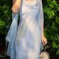 NiceVestidos - Robe de soirée longue en mousseline fluide et tulle, élégante, pour invitée de mariage, robe de bal, NV5843