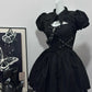 Robe de soirée courte en mousseline de soie, noire, vintage, élégante, mignonne, cool, douce, robe de bal, robe de soirée, robe de fête d'anniversaire, robe de bal nv4050