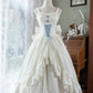 Weißes süßes Schleifen-langes Satin-Chiffon-Ballkleid Abendkleid Geburtstagskleid Erwachsenenkleid nv4195