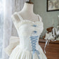 Weißes süßes Schleifen-langes Satin-Chiffon-Ballkleid Abendkleid Geburtstagskleid Erwachsenenkleid nv4195