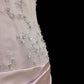 Robe de soirée longue en satin et tulle rose, tenue de princesse, avec nœud en dentelle et nœud, tenue de cérémonie pour adulte, robe d'anniversaire, nv4199