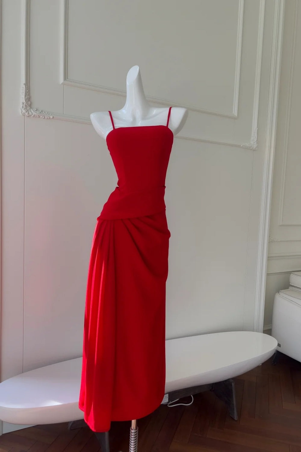 NiceVestidos-_NV Robe longue rouge en satin pour anniversaire ou bal de promo NV5946