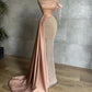 Pink Luxury Sparkling Mermaid Beaded Crystal Long Prom Dress Evening Formal Party Birthday Engagement Dress nv2929