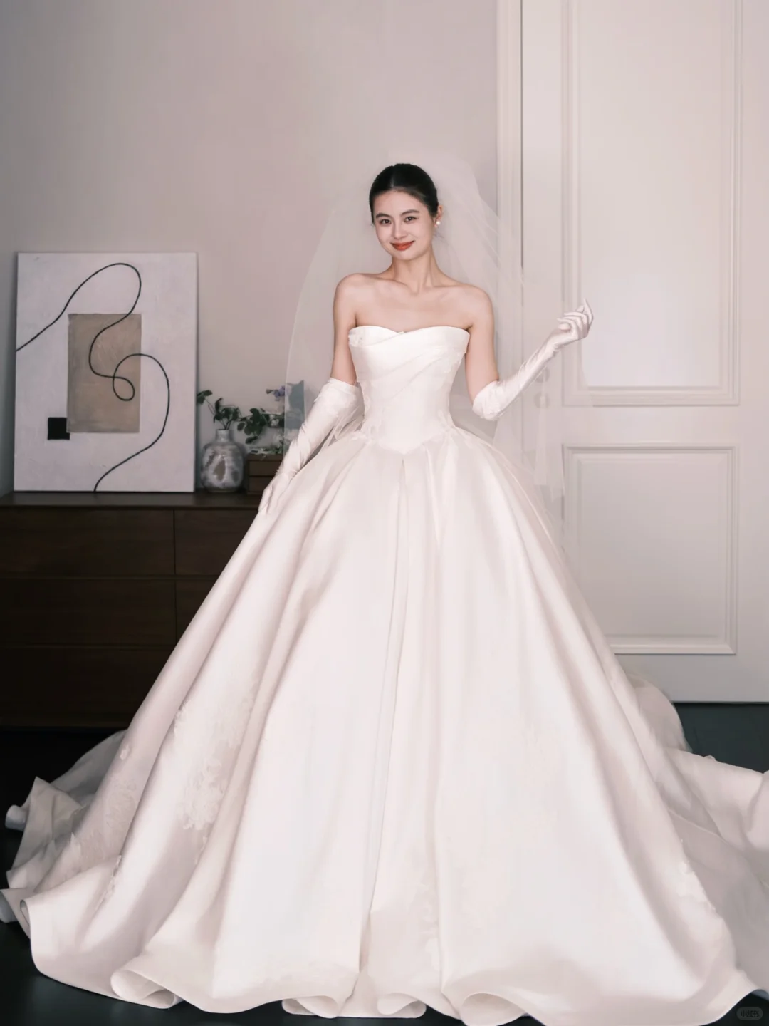 Strapless Sweetheart Satin Ballgown Bridal Wedding Dress  NV7339