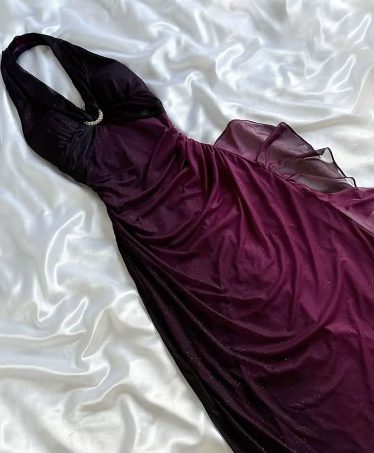 Lila Mode Farbverlauf Glänzend Elegante Strap Lange Chiffon Ballkleid Abendkleid Partykleid nv3594