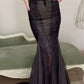 Black Fashion Sexy Sweetheart Neck Lace Long Slim Ball Gown Evening Dress Party Dress nv3035