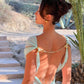Robe de soirée sirène en satin bleu vintage, élégante, style déesse grecque, tenue de bal longue, robe de soirée, robe de soirée, nv4761