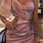 Rosa glänzendes schlichtes modisches kurzes Ballkleid Partykleid Homecomingkleid nv2175