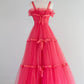 NiceVestidos - Robe de bal longue en tulle rose nv5478