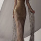 Gold Gorgeous Shiny Floral Long Pretty Mermaid Slim Off Shoulder Tulle Ball Gown Formal Evening Dress Prom Dress nv3856