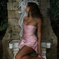 Robe de soirée courte sexy rose en forme de cœur, mini robe de bal, robe de soirée, robe de soirée, robe de soirée, nv2291