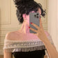 Schwarzes schlichtes und elegantes One-Shoulder-Trägerloses langes Ballkleid mit Kettendeko, Abendkleid, Partykleid, NV2417