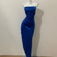 Royal Blue Fashion Elegant Long Satin Ball Gown Evening Dress Party Dress nv4179