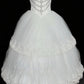 White Delicate Beading Elegant Long Lace Tulle Ball Gown Evening Dress nv4923