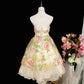 Robe de soirée courte élégante en tulle à fleurs blanches, robe d'anniversaire nv4778