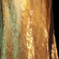 Robe de soirée sirène en satin vert doré, magnifique, élégante, à la mode, motif foncé, longues bretelles spaghetti, robe de bal, robe de fête d'anniversaire, robe de bal nv3968