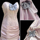 Robe de soirée longue en satin et tulle rose, tenue de princesse, avec nœud en dentelle et nœud, tenue de cérémonie pour adulte, robe d'anniversaire, nv4199