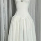 Weißes Vintage Elegantes Spitzen Tüll Langes Ballkleid Abendkleid Hochzeitskleid nv2817