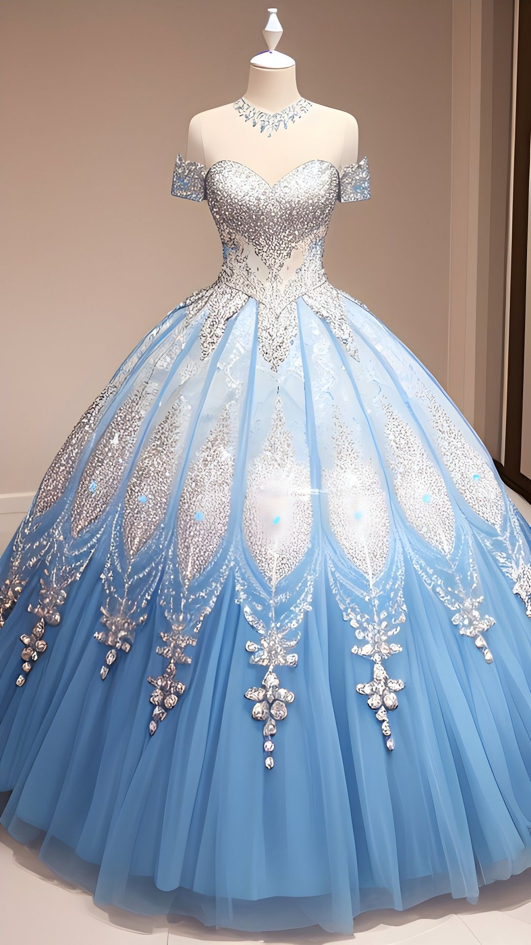 Robe de mariée princesse bleue, luxueuse robe de mariée perlée, scintillante et magnifique à manches courtes, robe de bal longue au sol nv5059