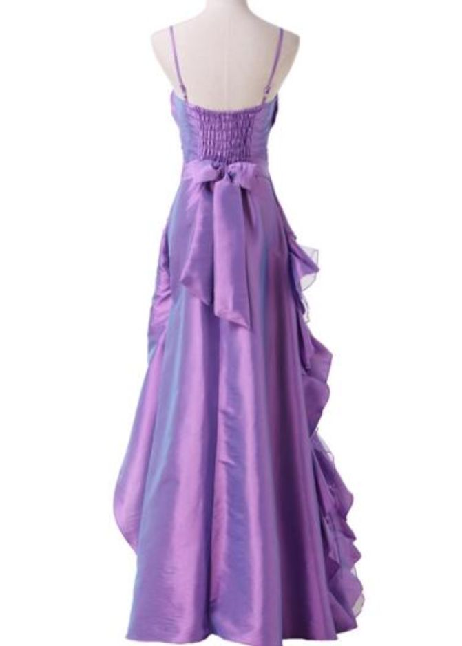 Robe de soirée longue en satin violet foncé, élégante et raffinée, à bretelles spaghetti et perles, style rétro, nv3627