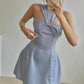 Robe de soirée courte à licou violet clair robe de soirée nv2995