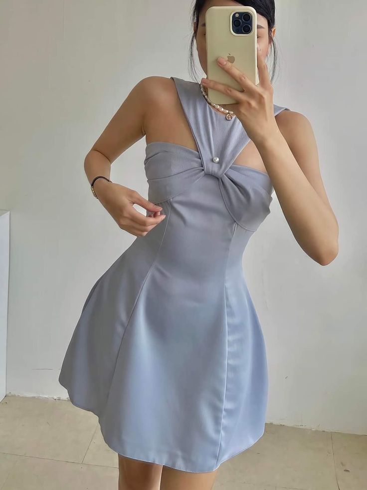 Robe de soirée courte à licou violet clair robe de soirée nv2995