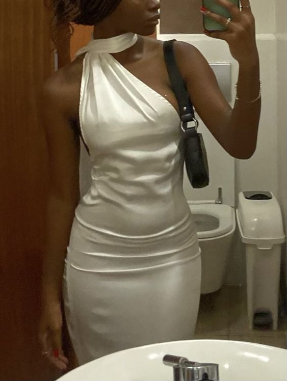 Robe de soirée courte en satin, couleur unie, élégante, épaules dénudées, couleur champagne, robe de soirée d'anniversaire, nv2538