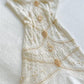 Robe de soirée longue en dentelle, style vintage, élégante et raffinée, avec perles, style ivoire, nv3566