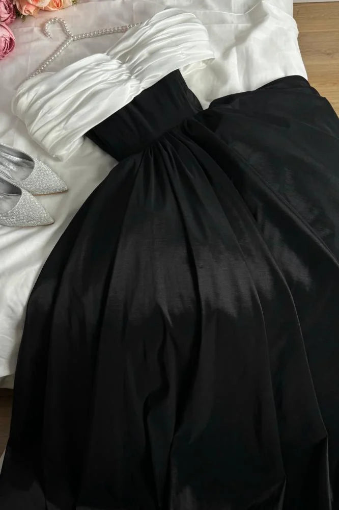 Robe de soirée élégante et charmante à une épaule dénudée et manches courtes, longue fente, robe de bal, robe de soirée nv2454
