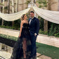 Black stylish sweetheart neckline shiny sequins long prom dress evening dress homecoming dress nv3222