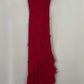 NiceVestidos – Rosa geblümtes, kurzes/mittellanges Homecoming-Kleid mit Rüschen, NV5717