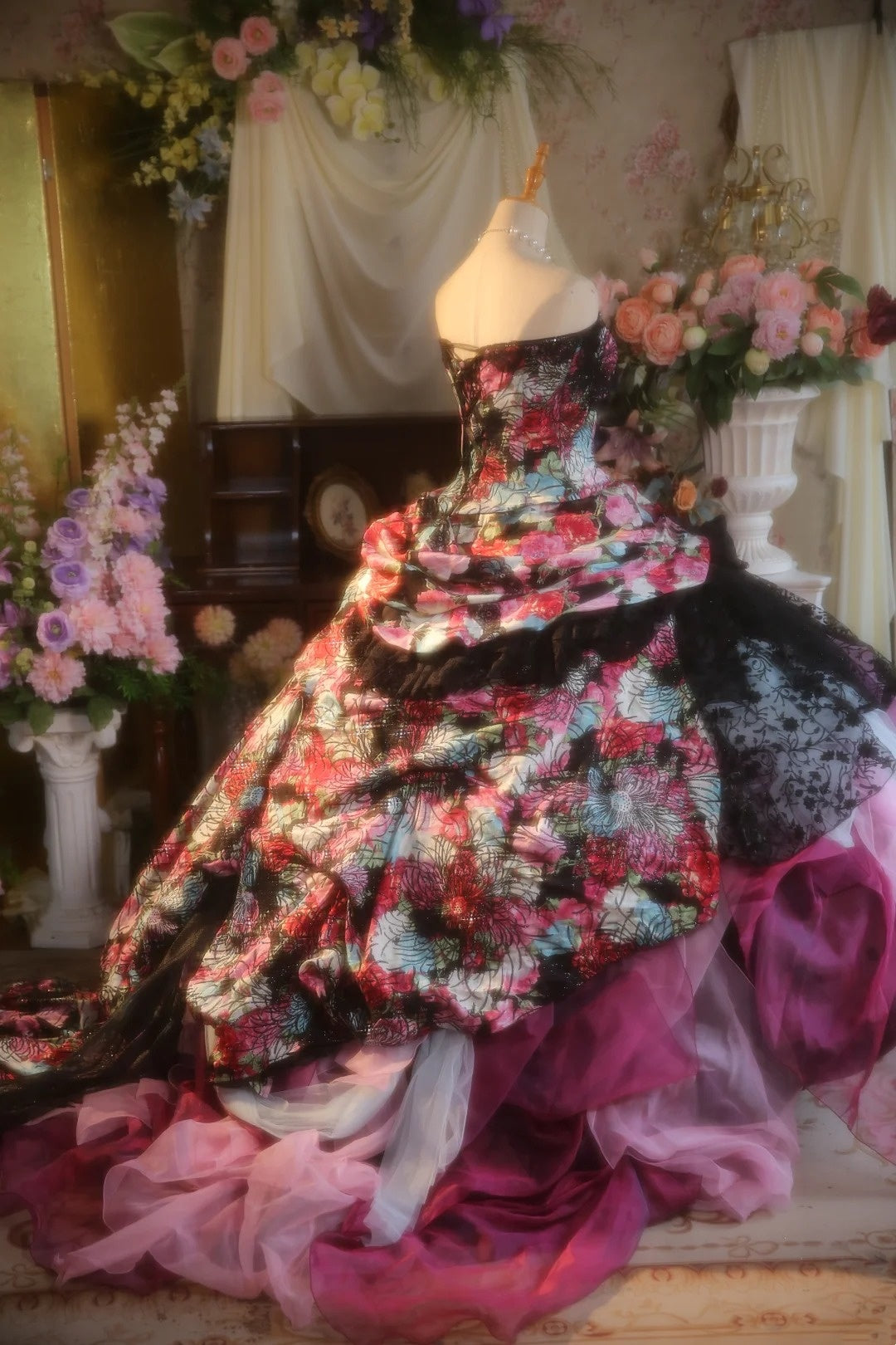 NiceVestidos - Robe vintage de princesse à fleurs, tulle perlé exquis, robe pour 16 ans, NV5857