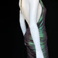Lila Blaugrün Glänzend Charmant Kurz Satin Sexy Ballkleid Abendkleid Partykleid nv5140
