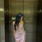 Robe de soirée longue en satin bleu, magnifique, brillante, exquise, perlée, élégante et sexy, fendue, robe de bal, robe de soirée nv4148