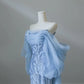Blaues wunderschönes, modisches, exquisites, perlenbesetztes, langes, bodenlanges Tüll-Abschlussballkleid, Abendkleid, Geburtstagspartykleid, NV3733
