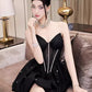 Robe de soirée courte noire magnifique et tendance, robe de bal, robe de soirée nv2437