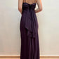NiceVestidos -- Ärmelloses, bodenlanges Abendkleid aus lila/olivgrünem Chiffon im Feenstil NV5776