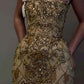 Wunderschönes, enges, ärmelloses, kurzes, goldenes Homecoming-Kleid für die 8. Klasse, Sommerkleid für die Mittelschule, Hoco-Kleid, Homecoming-Outfit, NV5322