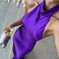 Elegantes lila rückenfreies Ballkleid lila Hochzeitsgast-Kleidung Abendkleid Partykleid nv1851
