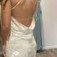 Ivory Chic Fashion Backless Long Prom Dress Evening Dress Birthday Holiday Party Dress nv3196