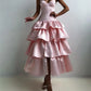 Pink Strapless Satin Ankle Length Party Dress Evening Gown Elegant Formal Sleeveless Satin Prom Dress Homecoming Dress Party Dress nv2032