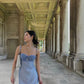 Gray Blue Spaghetti Strap Short Mini Party Dress Homecoming Dress Evening Dress nv2805
